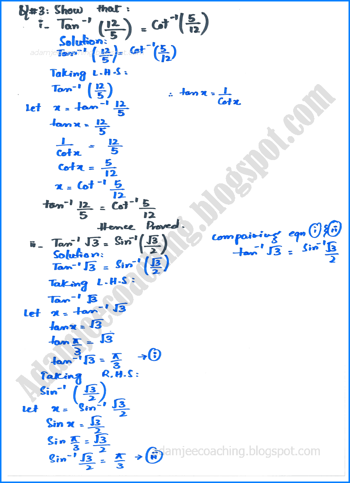 graphs-of-trigonometric-and-inverse-trigonometric-functions-exercise-12-4-mathematics-11th