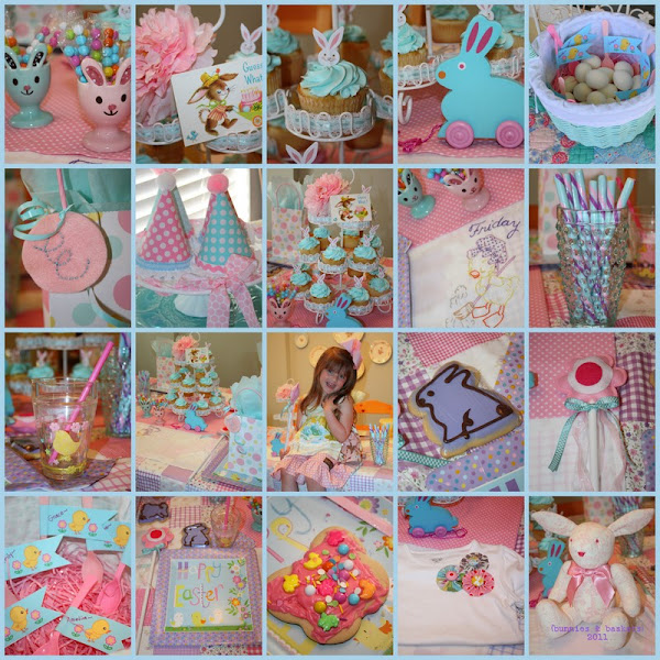 Pink Periwinkle and Aqua Blue set the stage for a girly table full of all 