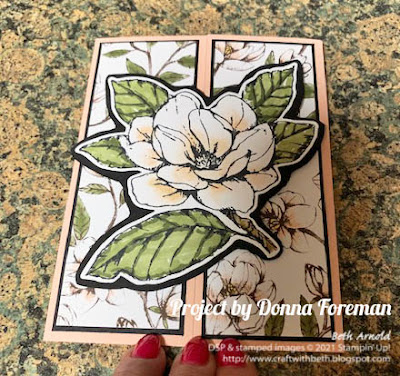 Craft with Beth Second Sunday Sketches card entry sketch challenge with measurements magnolia Donna Foreman