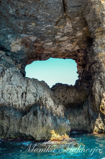 Caves and Comino Island Blue Lagoon Malta by Monika Mukherjee