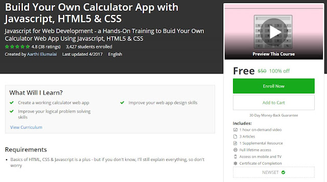  Build Your Own Calculator App with #Javascript, #HTML5 & CSS