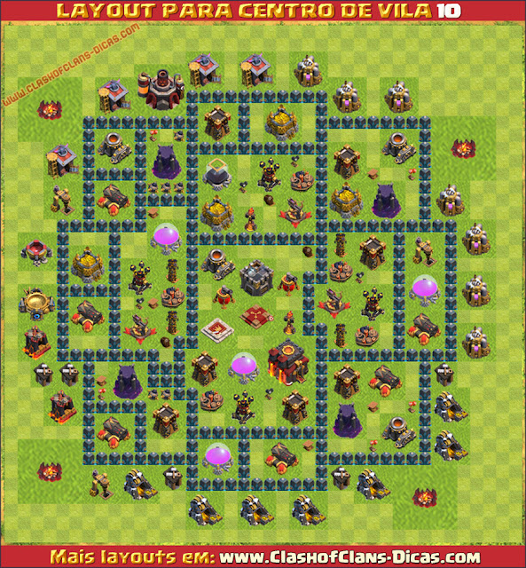 Layout Centro de Vila 10 - Clash of Clans layout