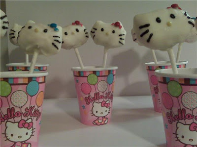 Hello Kitty Cake Pops. Hello Kitty Birthday Cake Pops
