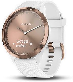 Garmin vívomove HR, Hybrid Smartwatch for Men and Women, White/Rose Gold, Small/Medium (010-01850-12)