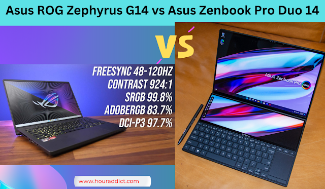 Asus ROG Zephyrus G14 vs Asus Zenbook Pro Duo 14