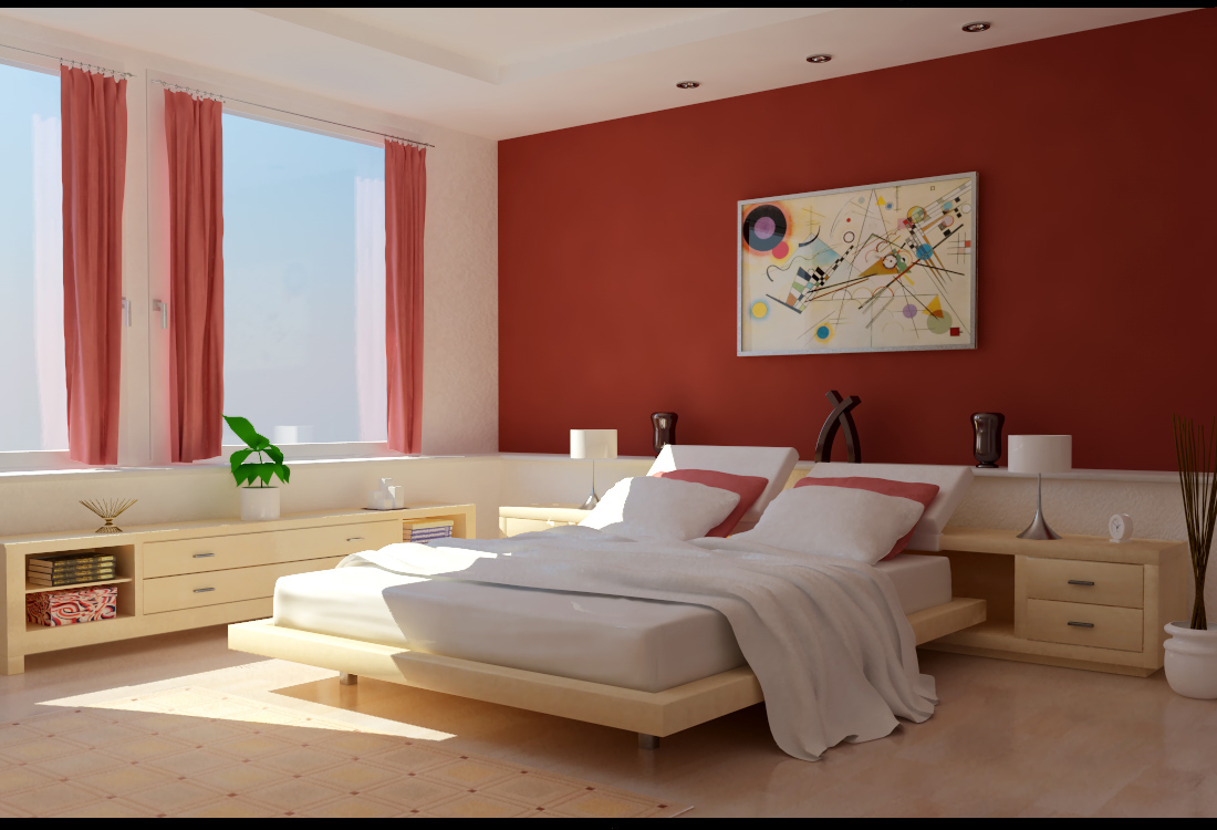 Interior Design Bedroom Red