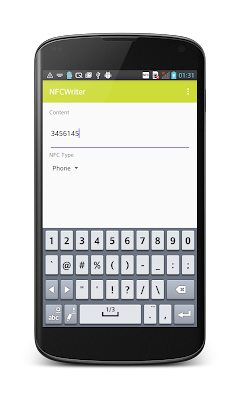 Write NFC URL using Android App 