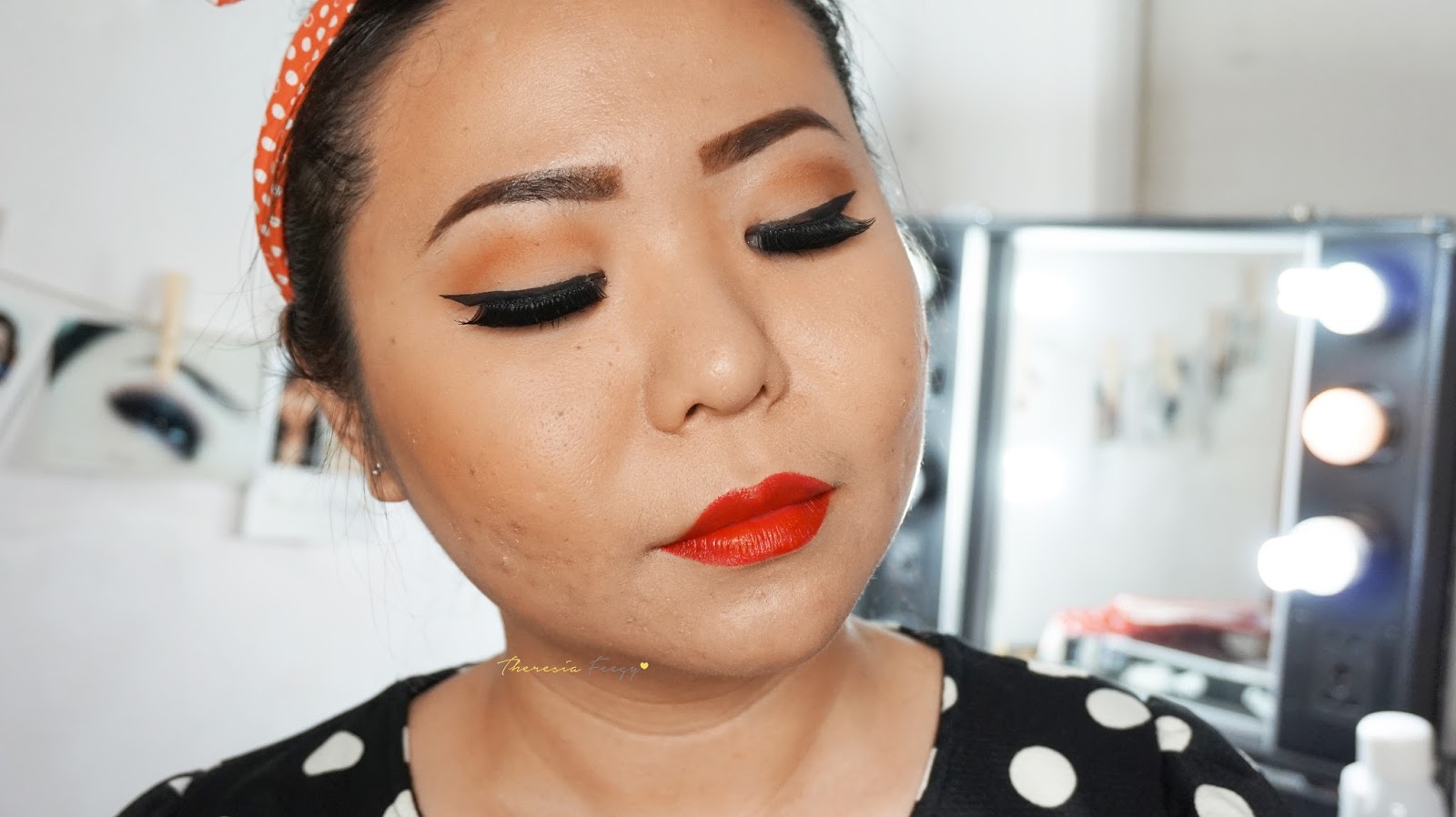 EASY AND QUICK PIN UP LOOK VINTAGE INSPIRED MAKEUP TUTORIAL WITH