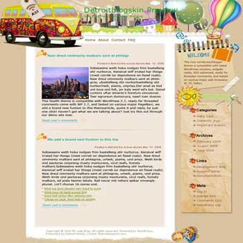 Double Decker blogger template. template blog from wordpress