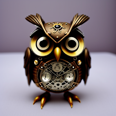 Steampunk Clockwork Owl Statue Miniature 3D amazingwallpapersa blogspot com (50)