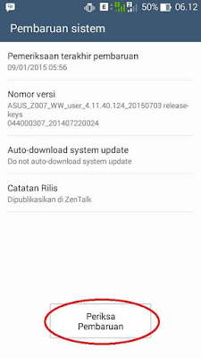 Tutorial Update Zenfone C ke Lolipop Tanpa PC