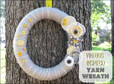Vintage Inspired Spring Wreath from Tattered and Inked