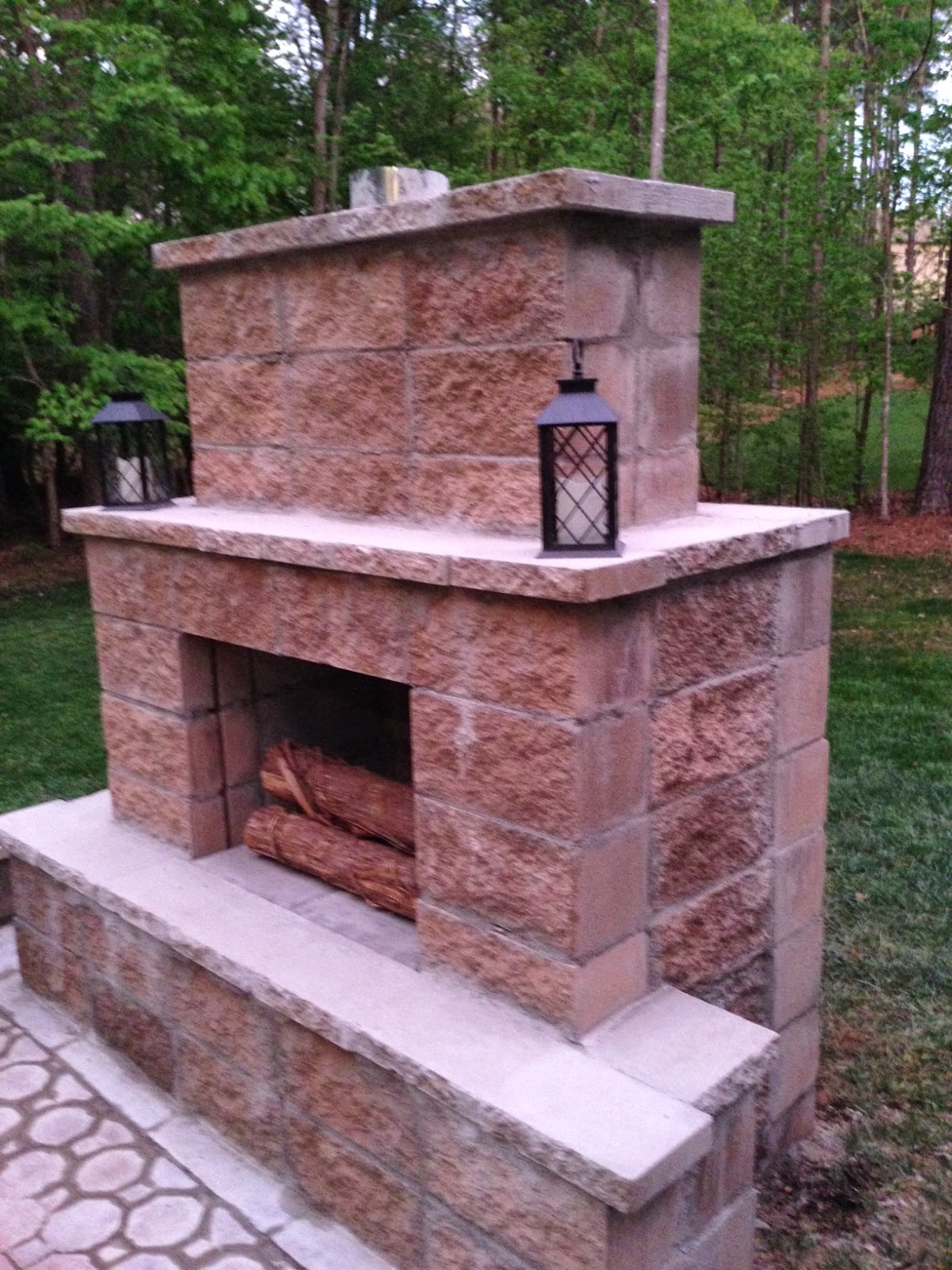 Life in the Barbie Dream House: DIY Paver Patio and Outdoor Fireplace Reveal!