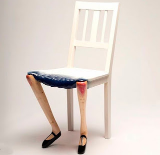 Chair with human feet