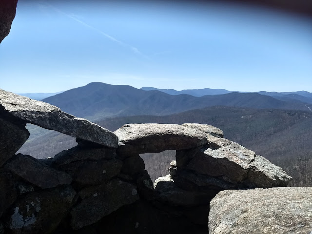 stone wall with mountain views