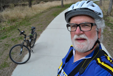 Selfie of biker on trail