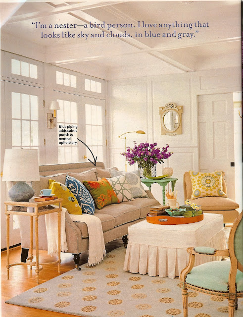 Don't you think this furniture setting would work so well in my completely empty living room? image from the March Country Living Issue