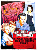 TANT QU'IL Y AURA DES HOMMES. Francia. Cartel: 120 x 160 cms.. Arte: Guy Gérard Noël. Imprenta: Affiches Gaillard, París. DE AQUÍ A LA ETERNIDAD. From Here to Eternity. 1953. Estados Unidos. Dirección: Fred Zinnemann. Reparto: Burt Lancaster, Montgomery Clift, Deborah Kerr, Frank Sinatra, Donna Reed, Ernest Borgnine, Jack Warden, Philip Ober, Mickey Shaughnessy, Harry Bellaver, John Dennis, Merle Travis.