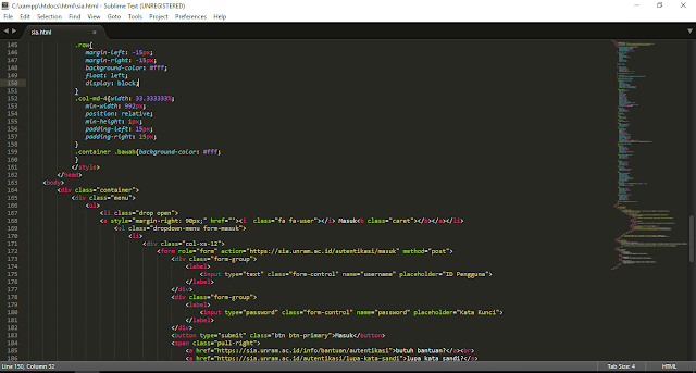 web sia unram