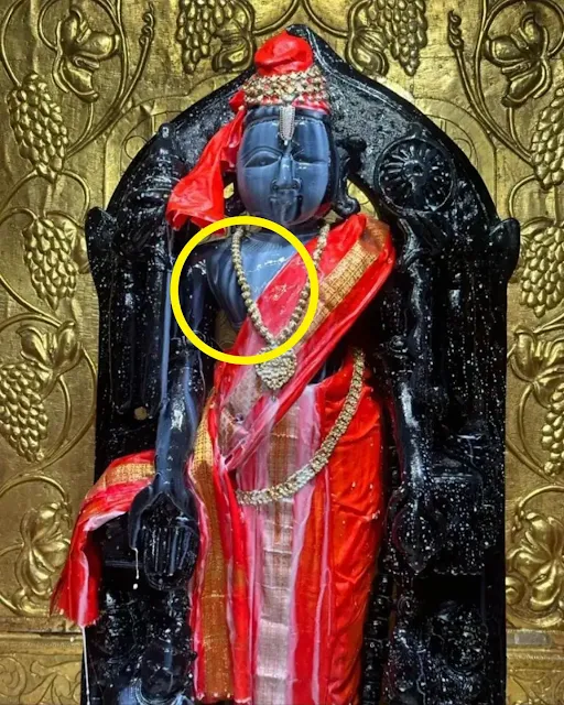 द्वारकाधीशजी की छाती पर एक निशान है