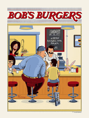 New York Comic Con 2018 Exclusive Bob’s Burgers “Norman Rockwell Done Burger” Screen Print by Ian Glaubinger x Spoke Art