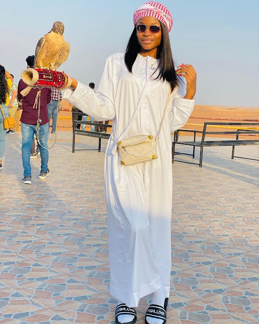 Naira Marley’s Sister, Shubomi Is SO BEAUTIFUL! Check Out Her Latest Photos In Dubai