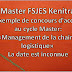 Exemple de concours d'accès au cycle Master: "Management de la chaine logistique" - FSJES Kenitra.