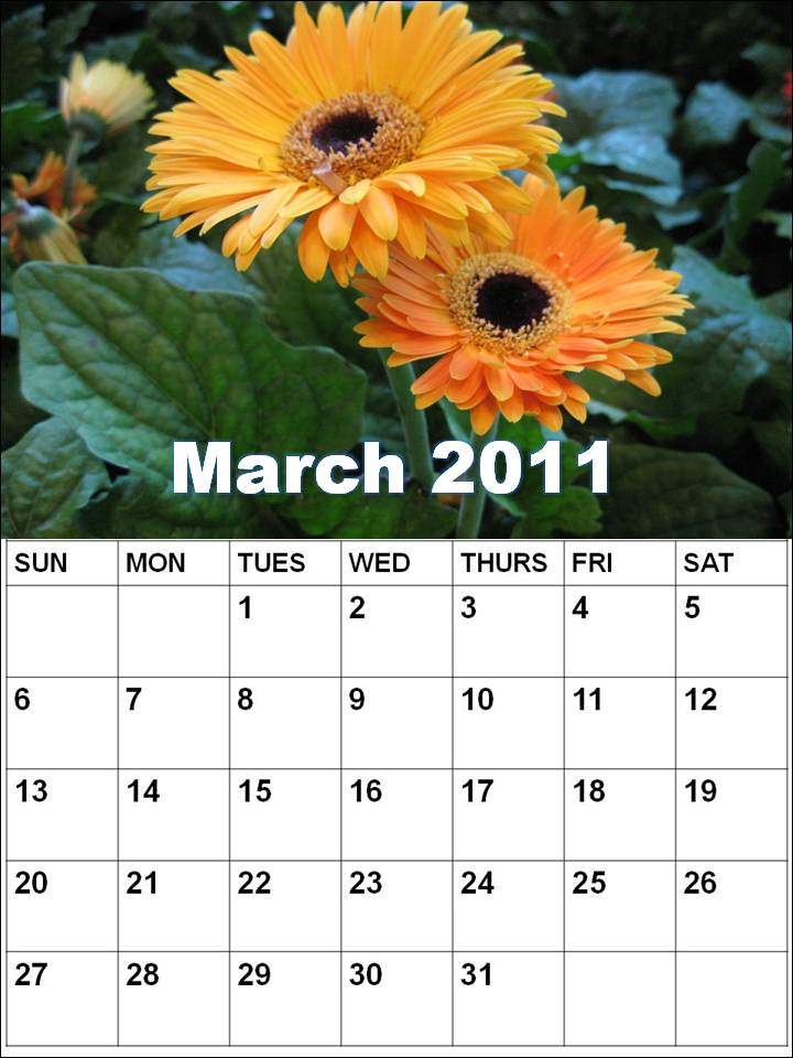 calendar 2011 template march. CALENDAR 2011 MARCH TEMPLATE