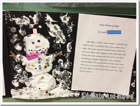 Snowmen At Night: Shaving Cream Project