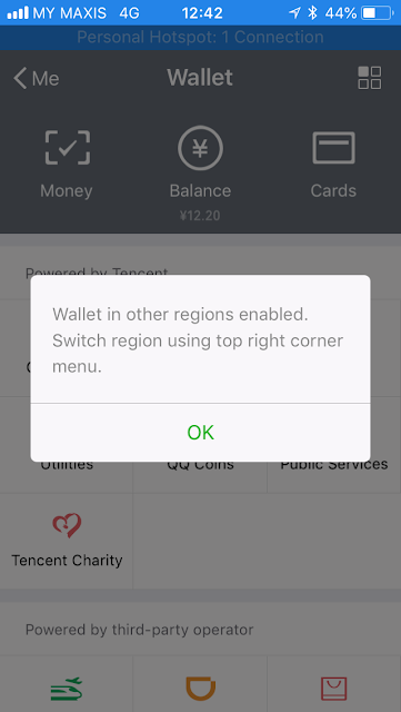 WeChat Pay: other regions enabled