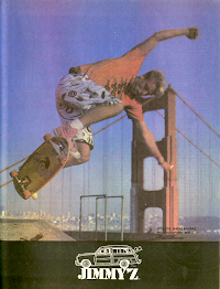 Iconic Jimmy'z Skateboarder Ads