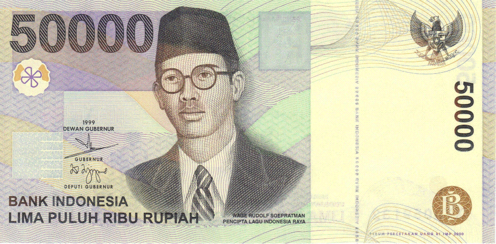 Rp 50000  Tahun 1999 Galeri Uang  Rupiah Indonesia