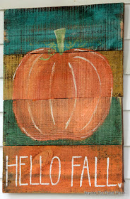 make a hand painted sign for fall on pallet boards