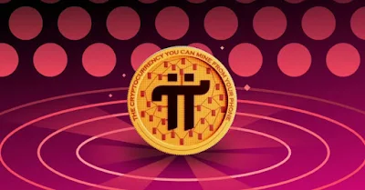 As described in the first URL suggestion, a pixelated lock shaped like the Pi logo secures a treasure chest overflowing with glowing Pi coins, while shadowy figures with suspicious motives attempt to break in, symbolizing the importance of vigilance against airdrop scams targeting Pi Network users.