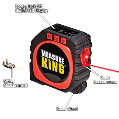 Measure King 3-in-1 Digital Tape Measure String Mode Sonic Mode and Roller Mode Universal Measuring Tool Furniture Accessories