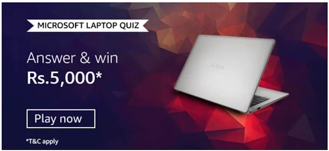 Amazon Microsoft Laptop Quiz