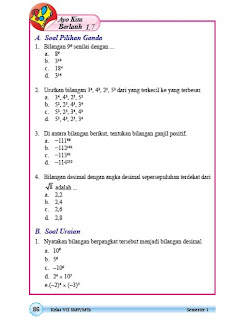 kunci jawaban matematika kelas 7 halaman 86