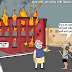 Cartoon from Pushpi: Fire in Income Tax Office 