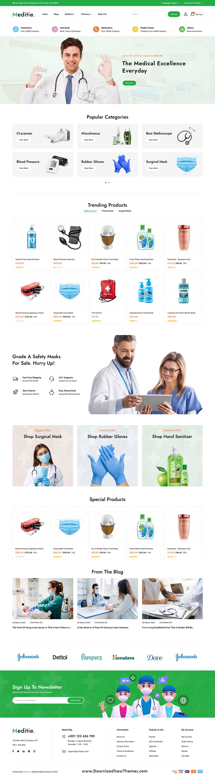 Download The Medical Store Opencart Responsive Theme