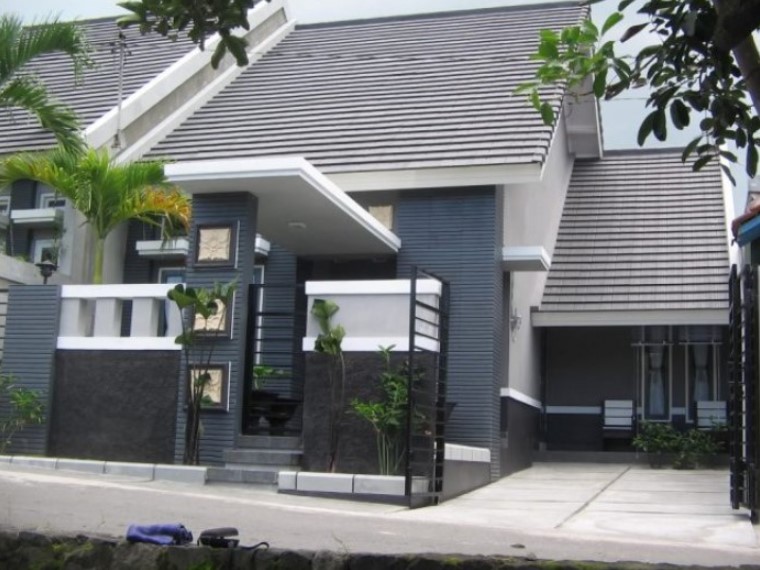skema warna eksterior rumah abu-abu modern