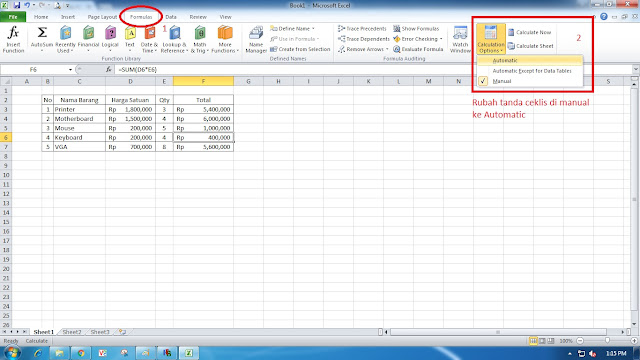 Formula Di Excel Tidak Berfungsi Otomatis, Ini dia Penyebabnya !!!