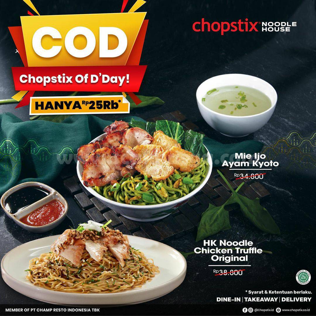 Promo COD Chopstix Of D’Day Spesial Menu cuma Rp 25.000