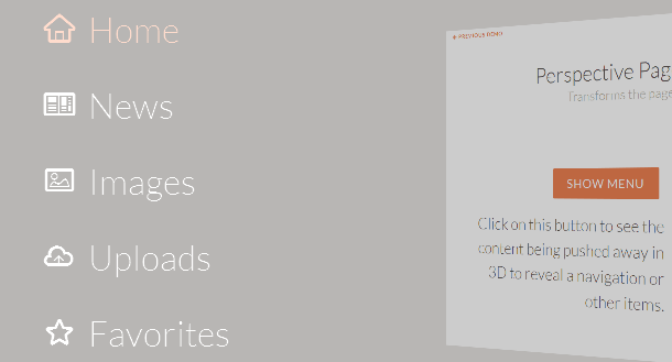 Perspective Page View Navigation