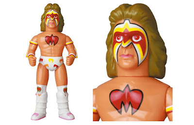 Ultimate Warrior Chest Paint White Edition Sofubi Vinyl Figure by Medicom Toy x WWE