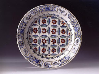 sixteenth century iznik nicea ceramic plate