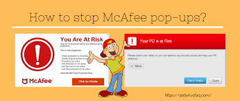 how to stop McAfee pop up