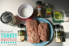 Ingredients for the best ever turkey meatbals moist and juicy from www.anyonita-nibbles.com