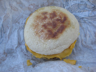 BK Breakfast Muffin from the top