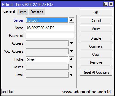 Otentifikasi Login Hotspot Dengan MAC Address