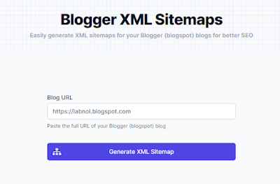 blogger sitemap generator